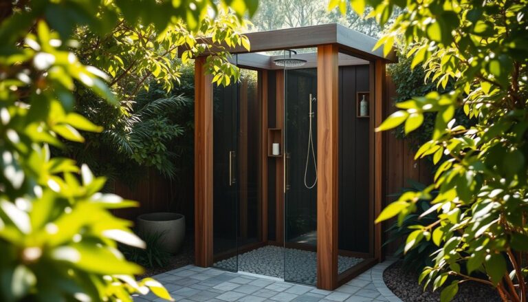 outdoor shower enclosure