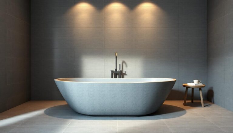 artificial stone tub grey