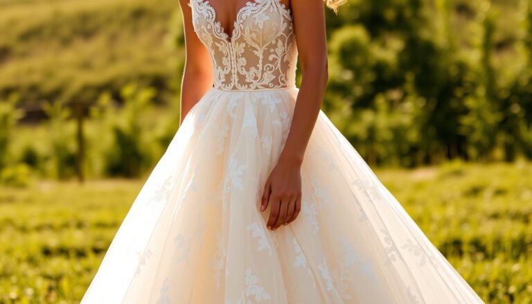 fit and flare wedding dress