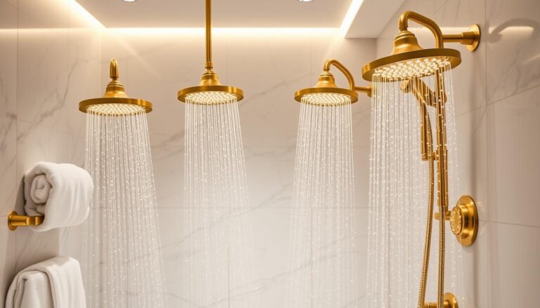 gold shower heads