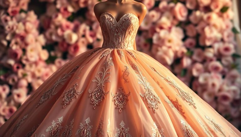 rose gold quinceanera dresses